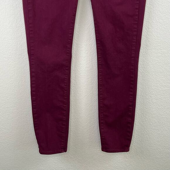 Revolve Paige Burgundy Maroon Denim Low Rise Skinny Stretch Jegging Jean Pant 29 - Picture 9 of 15